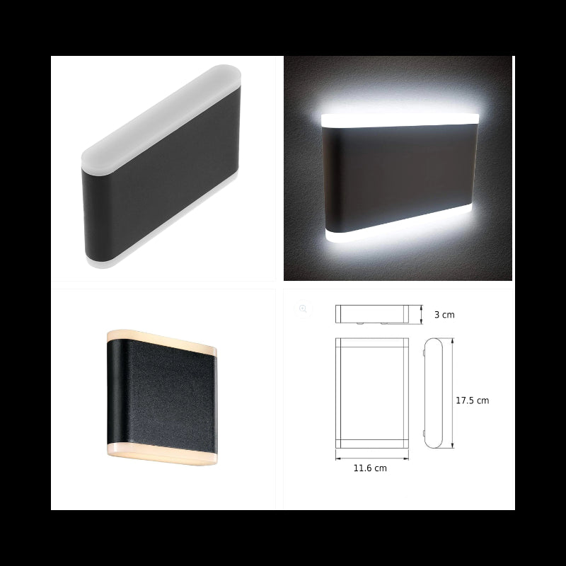 Aplica cu LED Gri inchis IP65 Exterior 8W Lumina calda