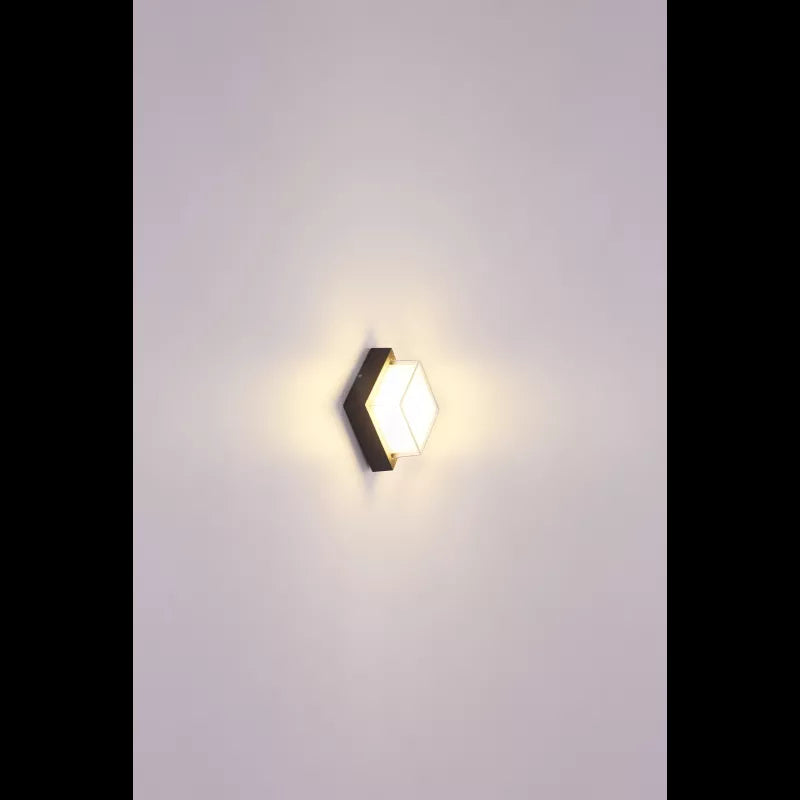 Aplica cu LED Negru IP65 Exterior 12W Lumina calda