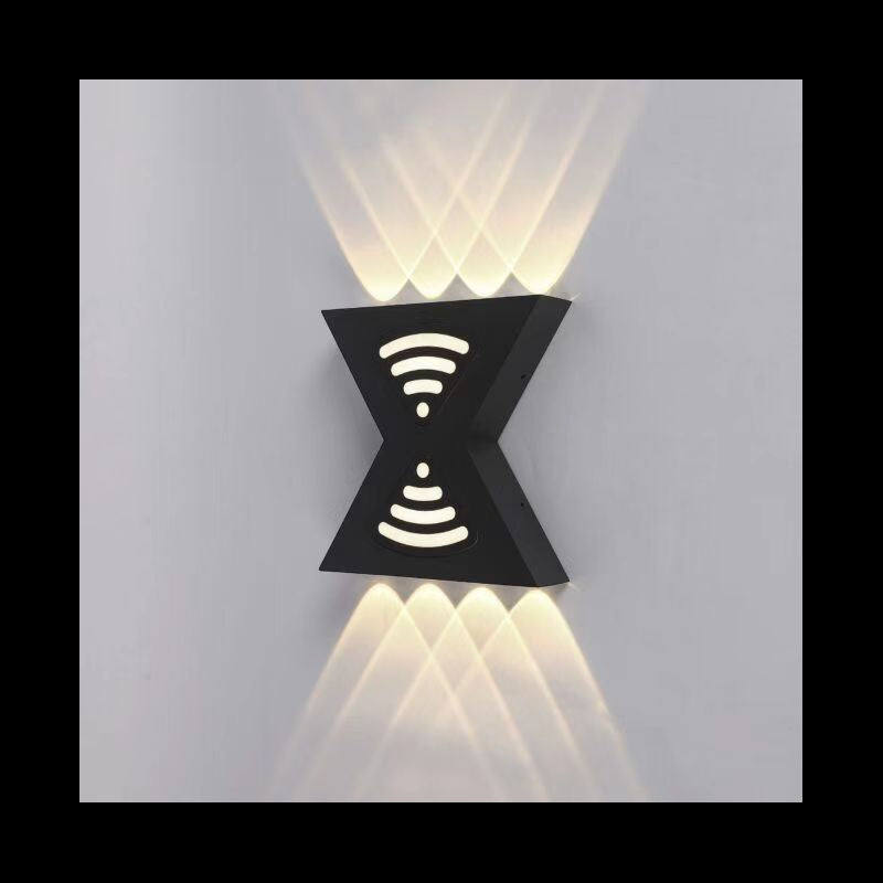 Aplica cu LED Perete Exterior Negru lumina calda