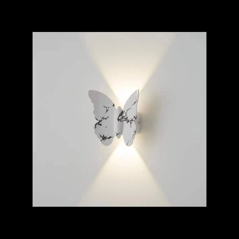 Aplica De Perete In Forma De Fluture Alb 6W Lumina Calda IP65