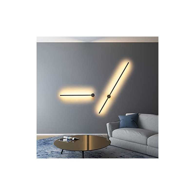 Aplica LED 100cm Bar Minimalist Negru Moderna34W ,3 Tipuri De Lumina
