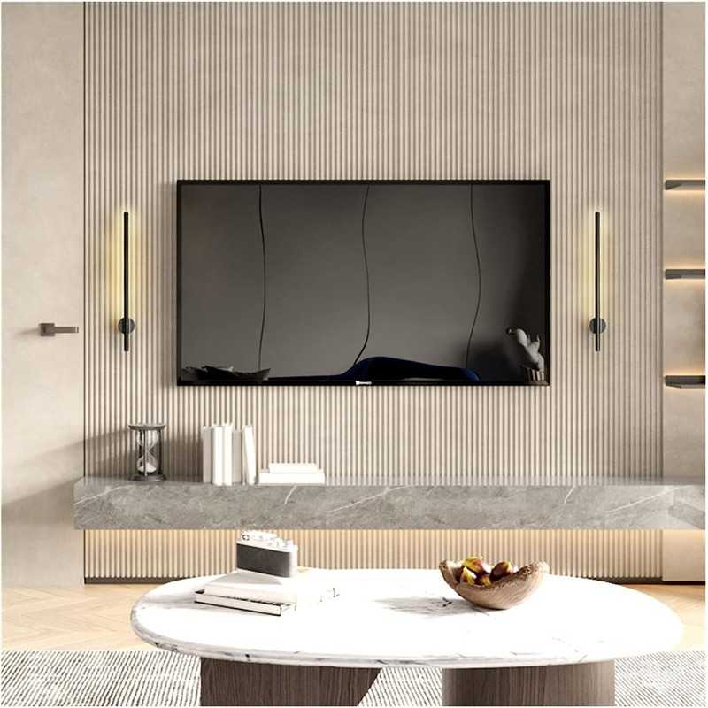 Aplica LED 100cm Bar Minimalist Negru Moderna34W ,3 Tipuri De Lumina