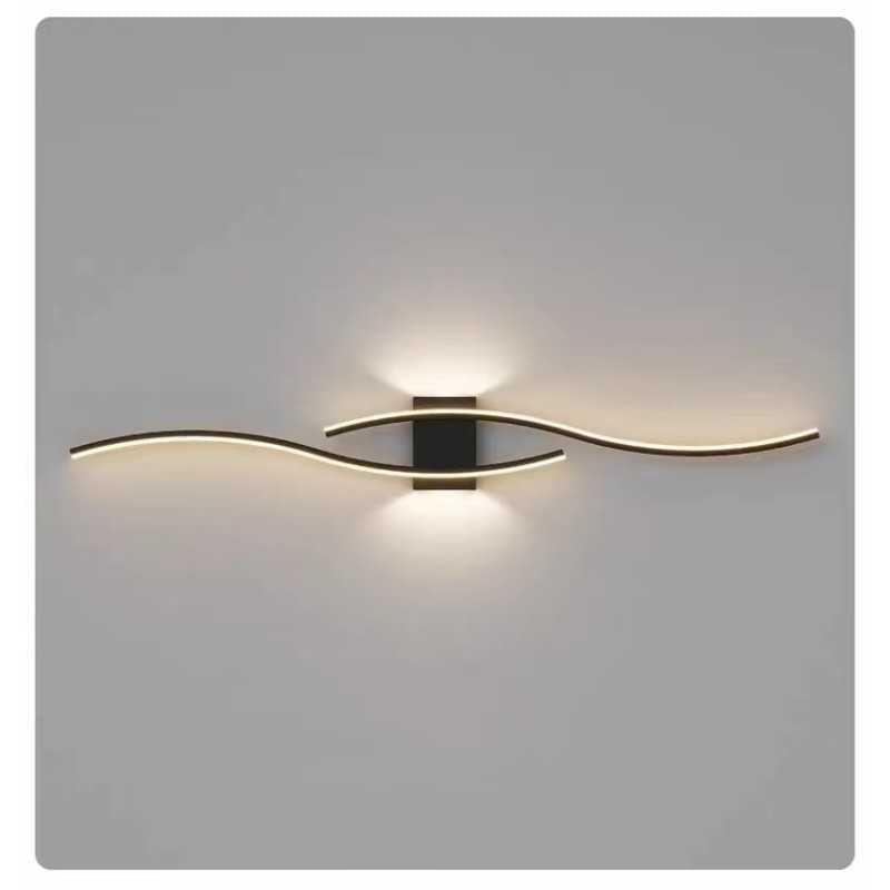 Aplica LED 80cm Bar Minimalist Negru Moderna 44W Lumina clada,3 Tipuri De Lumina