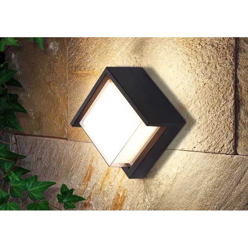 Aplica LED Moderna Patrat Exterior 12W Lumina calda