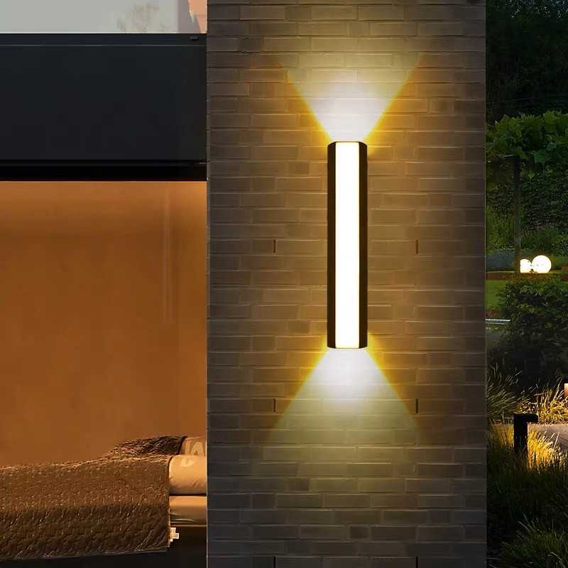 Aplica LED Negru exterior Perete 7W Lumina clada IP65
