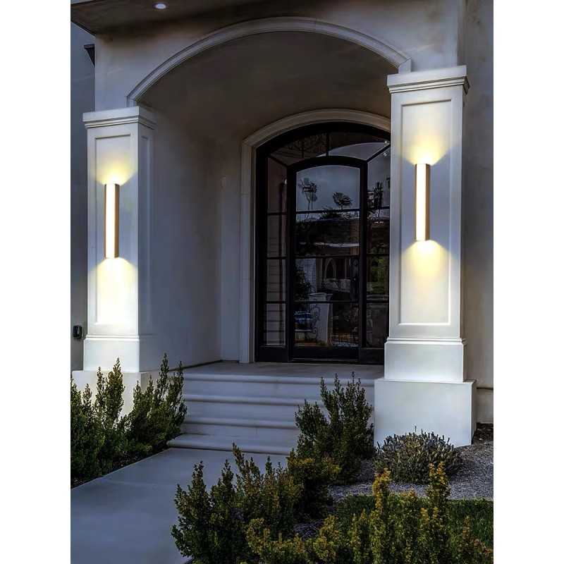 Aplica LED Negru exterior Perete 7W Lumina clada IP65