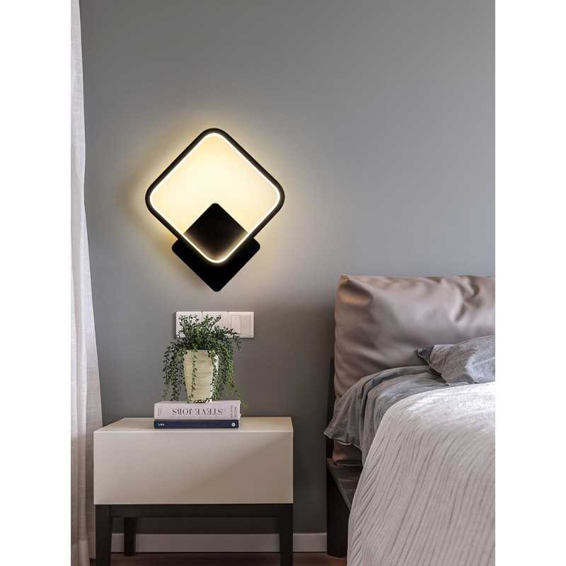 Aplica LED Negru Patrat 26W 1500lm Lumina rece