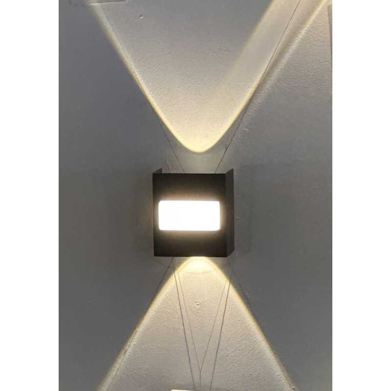 Aplica LED Perete Negru IP65 Moderna 4W Lumina calda