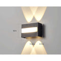 Aplica LED Perete Negru IP65 Moderna 8W Lumina calda