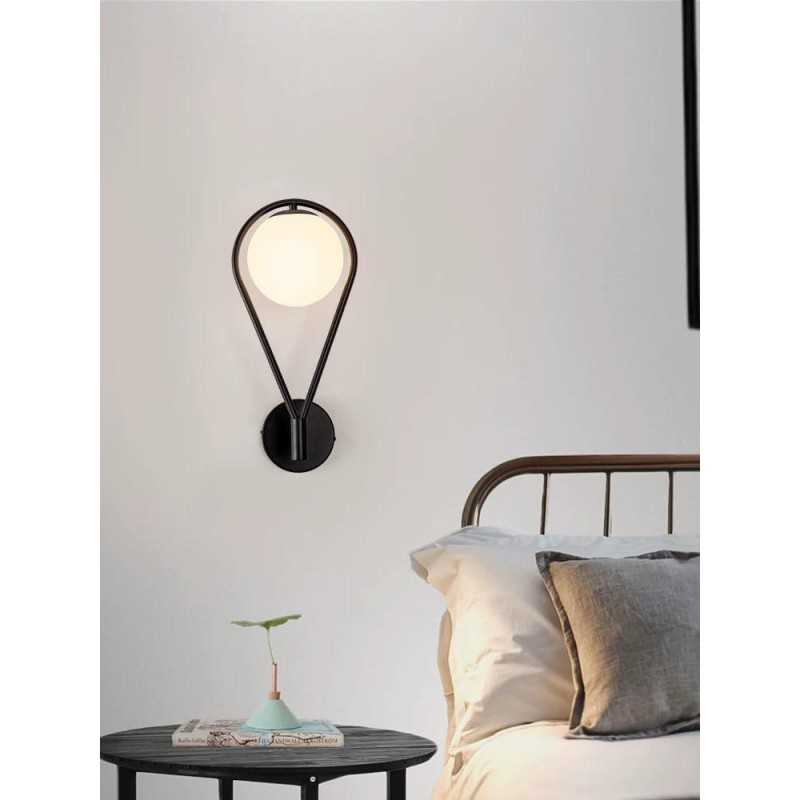 Aplica Neagra Drop De Perete E14x1
