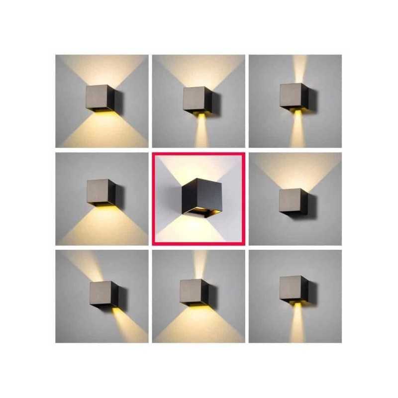 Aplica Perete FSL 2x3W Cub Negru Lumina Reglabila