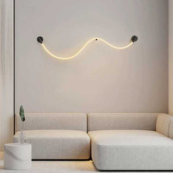 Aplica Tubulara de perete,33W,158CM Silicon moale optic, Textura tesuta, Reglabil .3 Functii lumina