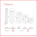 CALORIFER ARENA 058/100 RAL 9010 ATAC CENTRAL + KIT Textured Beige Radox 1001 TEXT - imagine 7