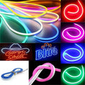 Banda led 12v neon flex set galben 5m neonflex si sursa de alimentare 60w