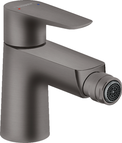 BATERIE BIDEU TALIS E CU VENTIL, BRUSHED BLACK CHROME