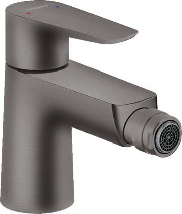 BATERIE BIDEU TALIS E CU VENTIL, BRUSHED BLACK CHROME