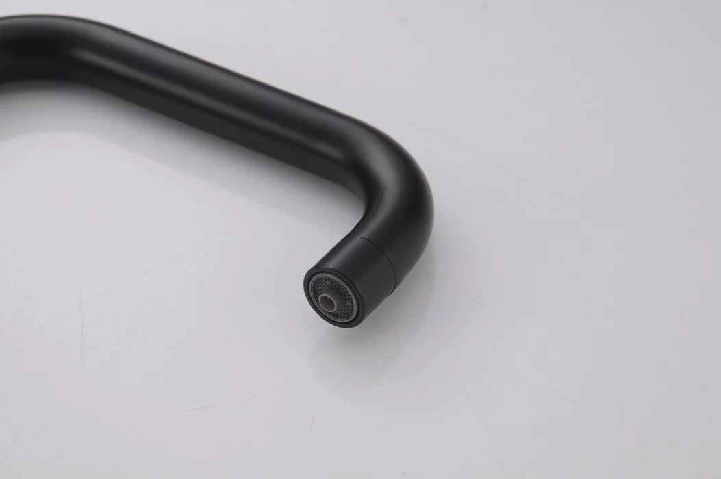 Baterie Bucătărie cu 3 Căi, pentru Apă Filtrată, Neagră, Finisaj Mat, Pipă Pivotantă, Înălțime 360 mm Aquator - imagine 4