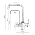 Baterie bucătărie cu 3 căi pentru filtru de purificare, argintiu nichelat Aquator - imagine 5