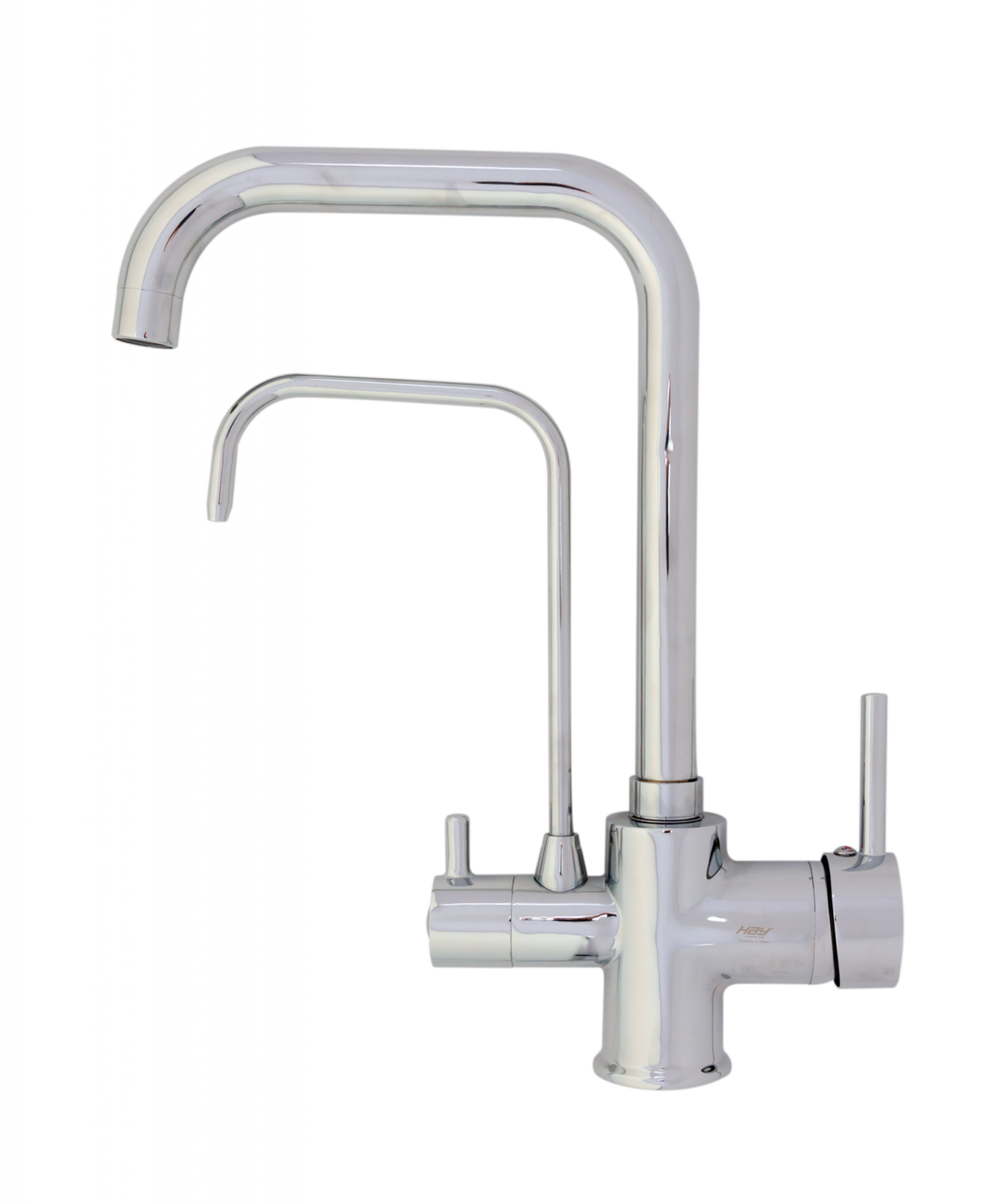 Baterie bucătărie cu 3 căi pentru filtru de purificare, argintiu nichelat Aquator