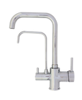 Baterie bucătărie cu 3 căi pentru filtru de purificare, argintiu nichelat Aquator