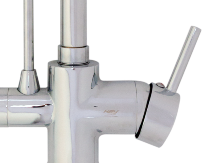 Baterie bucătărie cu 3 căi pentru filtru de purificare, argintiu nichelat Aquator - imagine 3