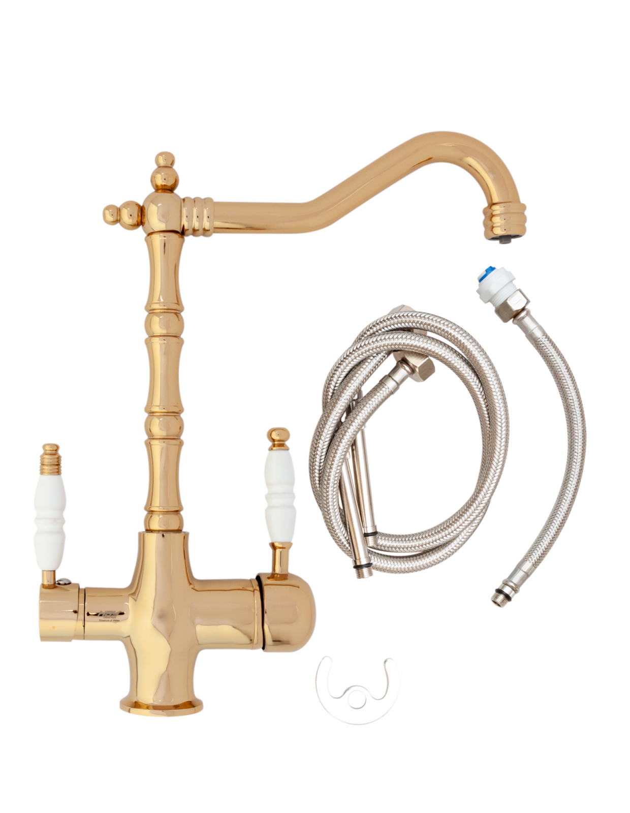 Baterie bucătărie cu 3 căi pentru filtru de purificare, CROM. Aquator - imagine 4