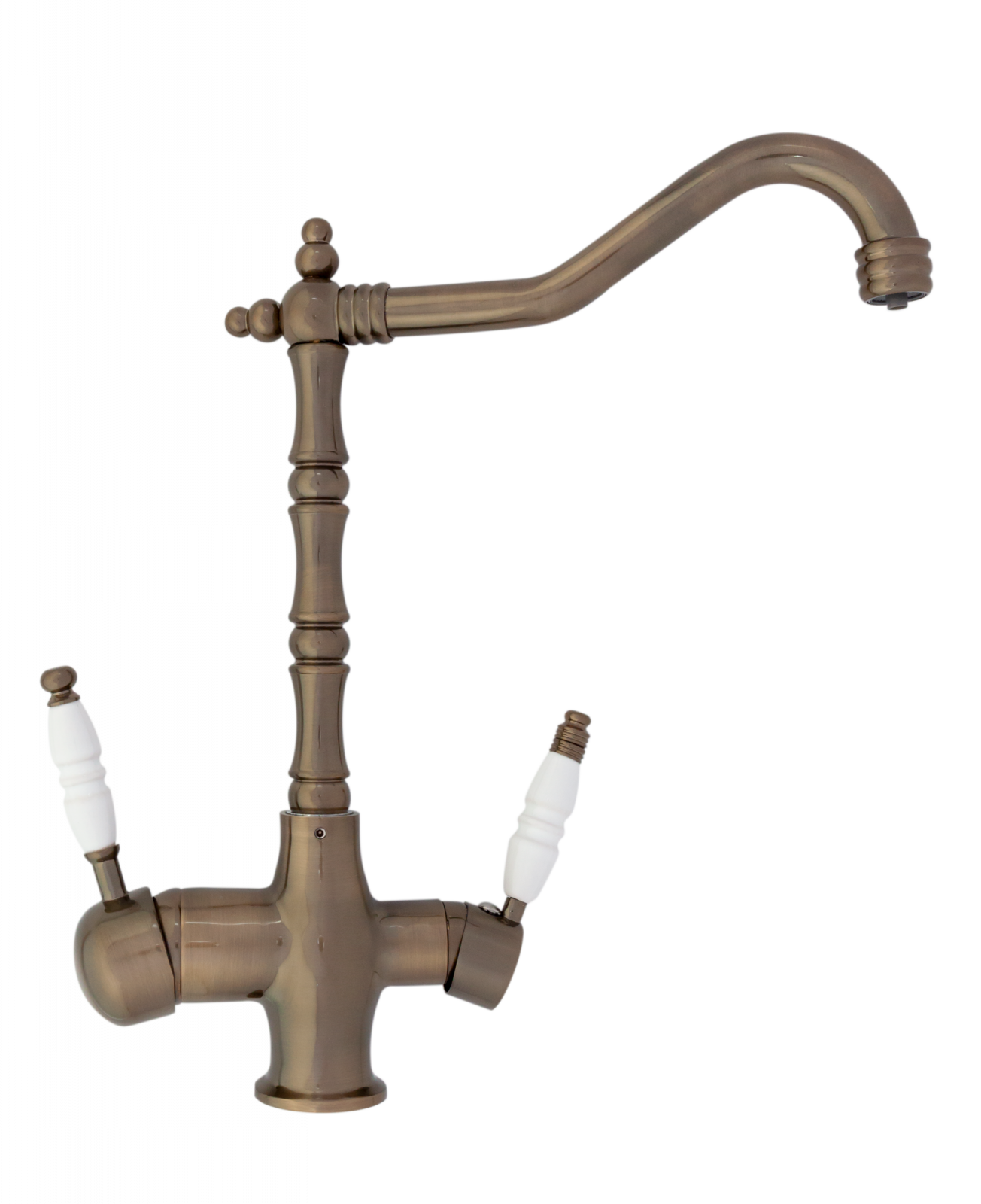 Baterie bucătărie cu 3 căi pentru filtru de purificare, bronz Aquaphor Aquator