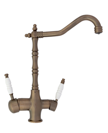 Baterie bucătărie cu 3 căi pentru filtru de purificare, bronz Aquaphor Aquator