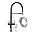 Baterie Bucătărie cu 3 Căi, pentru Apă Filtrată, Neagră, Finisaj Mat, Pipă Pivotantă, Înălțime 540mm Aquaphor Aquator - imagine 3