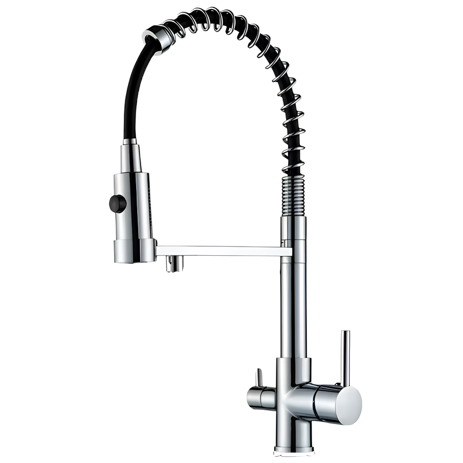 Baterie bucătărie cu 3 căi pentru filtru de purificare, chrome Aquator