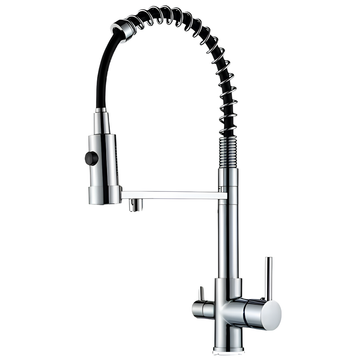 Baterie bucătărie cu 3 căi pentru filtru de purificare, chrome Aquator