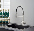 Baterie bucătărie cu 3 căi pentru filtru de purificare, chrome Aquator - imagine 2