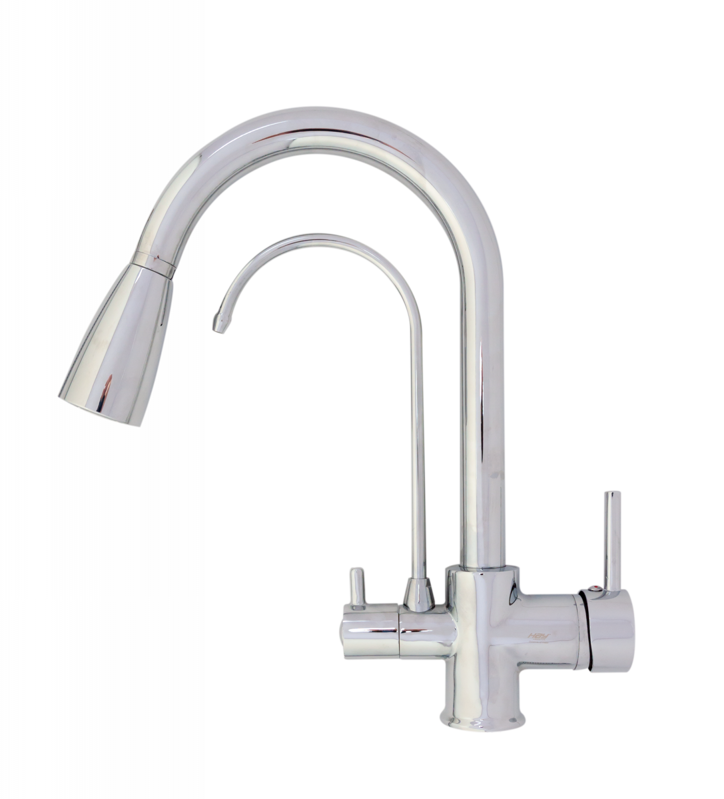 Baterie bucătărie cu 3 căi pentru filtru de purificare, crom Aquaphor Aquator 2007-CHROME