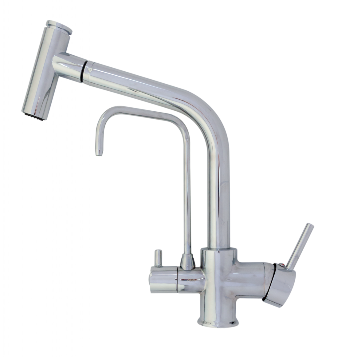 Baterie bucătărie cu 3 căi pentru filtru de purificare, crom Aquator