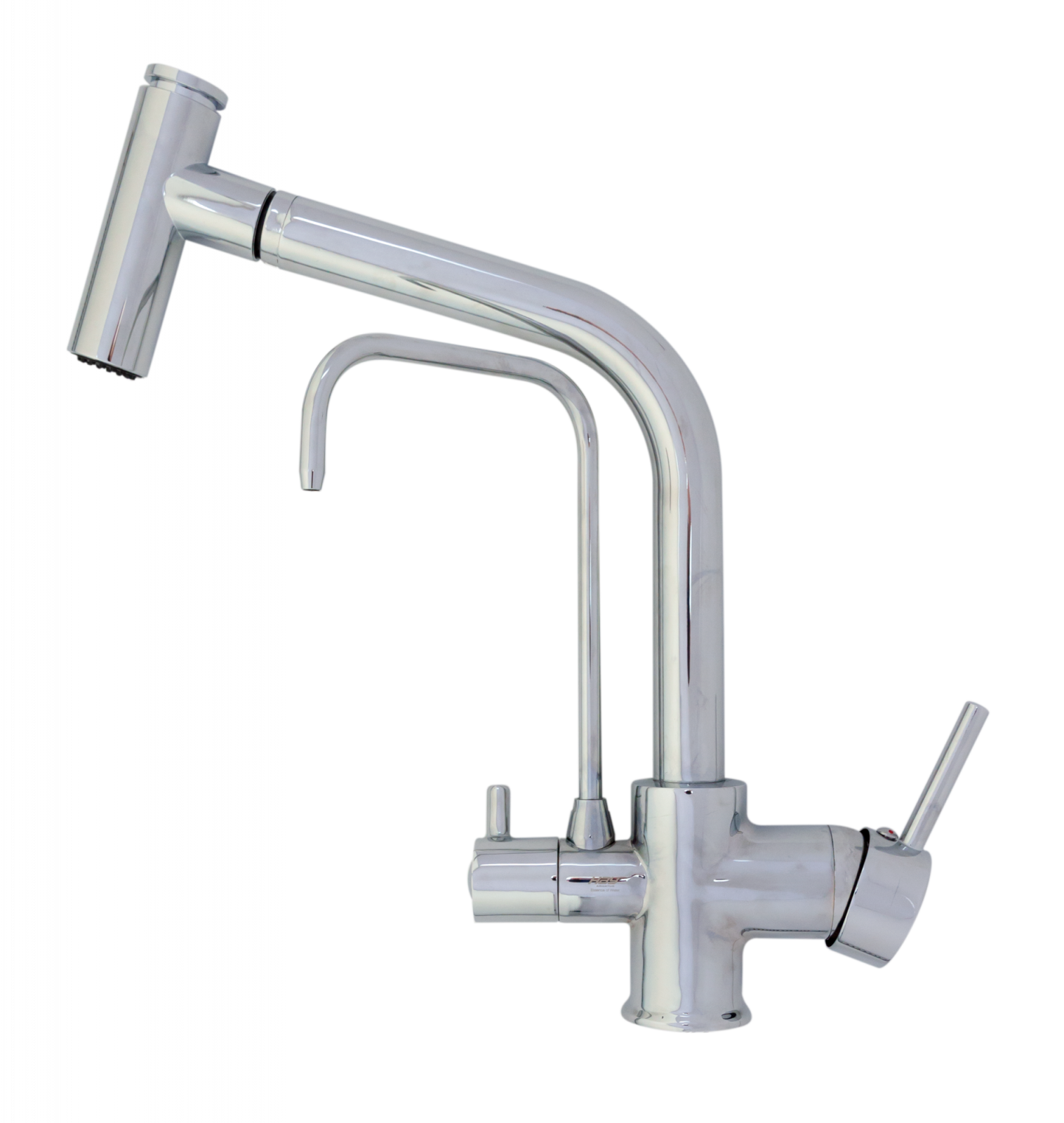 Baterie bucătărie cu 3 căi pentru filtru de purificare, crom Aquator