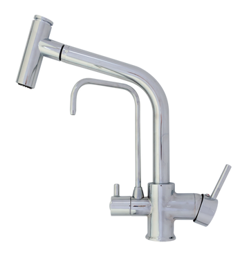 Baterie bucătărie cu 3 căi pentru filtru de purificare, crom Aquator