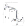 Baterie bucătărie cu 3 căi pentru filtru de purificare, crom Aquator - imagine 5