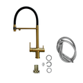 Baterie Bucătărie cu 3 Căi, pentru Apă Filtrată, Aurie, Finisaj Mat, Pipă Pivotantă, Înălțime 410mm Aquator - imagine 3