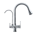 Baterie bucătărie cu 3 căi pentru filtru de purificare, argintiu nichelat Aquaphor PT-2-CHROME( Aquator 1220) - imagine 3