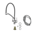 Baterie Bucătărie cu 3 Căi, pentru Apă Filtrată, Gri Nichelat, Finisaj Lucios, Pipă Pivotantă, Înălțime 410mm Aquaphor Aquator - imagine 3