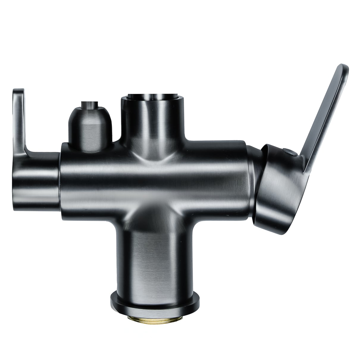 Baterie Bucătărie cu 3 Căi, Pipă Separată pentru Apă Filtrată, Gri, Finisaj Lucios, Înălțime 410mm Aquaphor Aquator - imagine 3