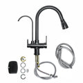 Baterie Bucătărie cu 3 Căi, Pipă Separată pentru Apă Filtrată, Gri, Finisaj Lucios, Înălțime 410mm Aquaphor Aquator - imagine 4