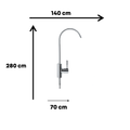 Baterie chiuveta bucătărie pentru apa filtrată - monocomanda Crom Aquator - imagine 2