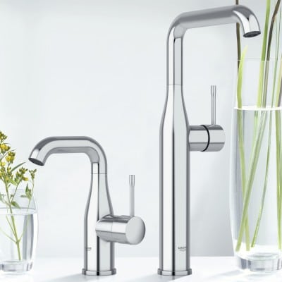Baterie lavoar Grohe Essence XL size, fara ventil, montare pe blat, crom