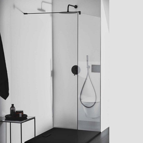 BRAT DUS 400 MM IDEALRAIN PENTRU FIXARE IN PERETE SILK BLACK