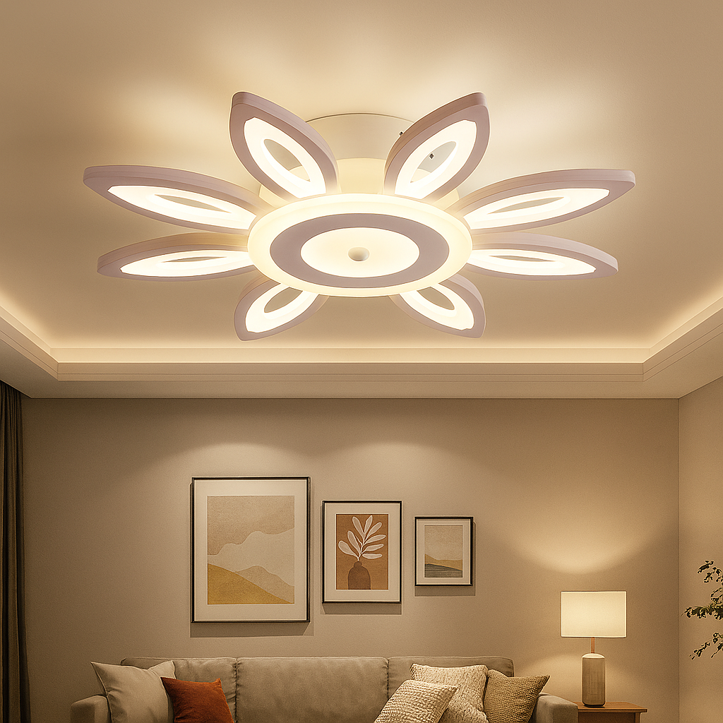 Lustra Gerbera cu Telecomanda 154W 3 functii Lumina calda/rece/neutra