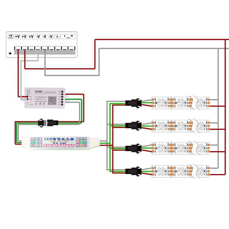 Cablu conector 1 la 4, pentru Banda LED 2835 24v Digital max 100m