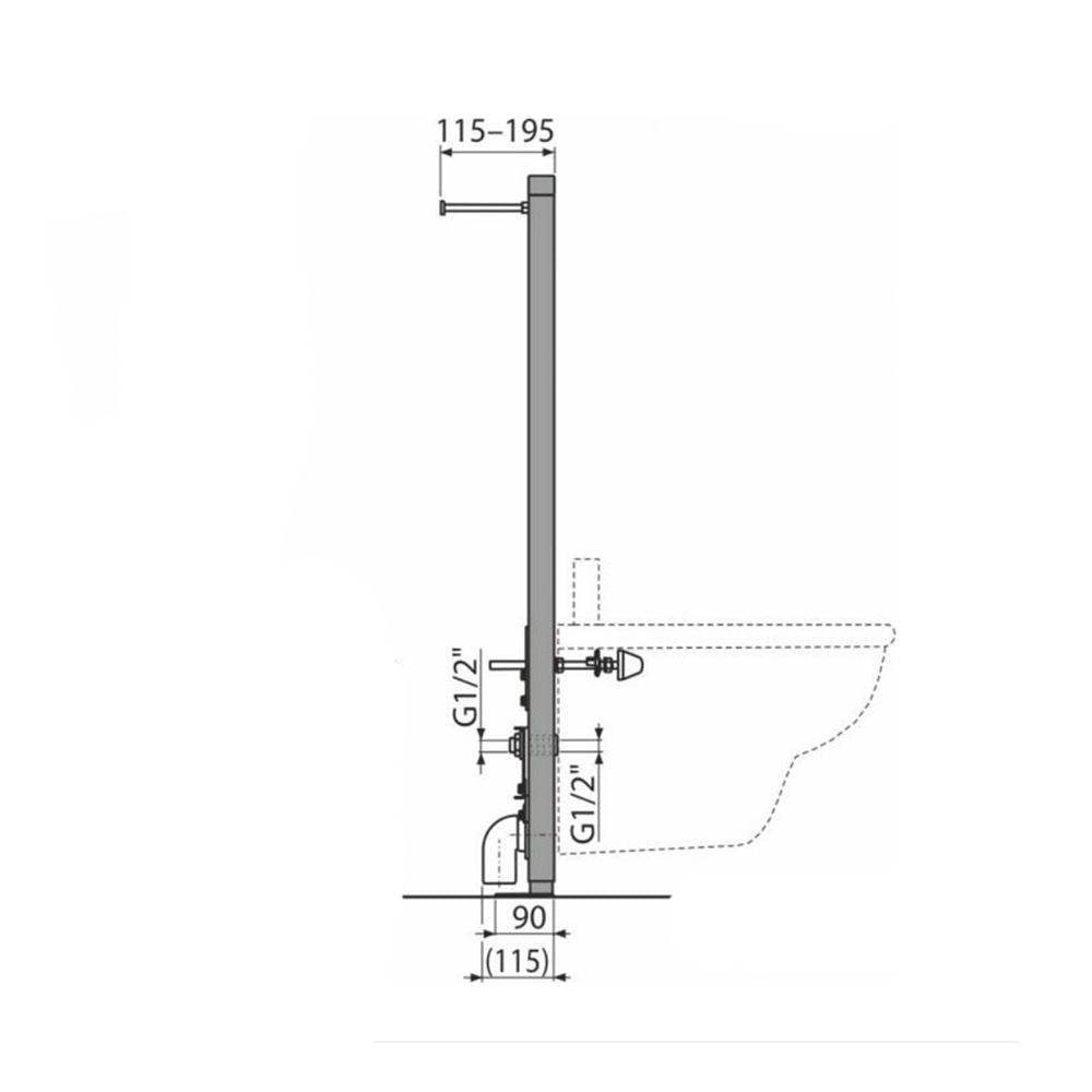 SISTEM INSTALARE PENTRU BIDEU DUOFIX 82 CM NOU CAL. I