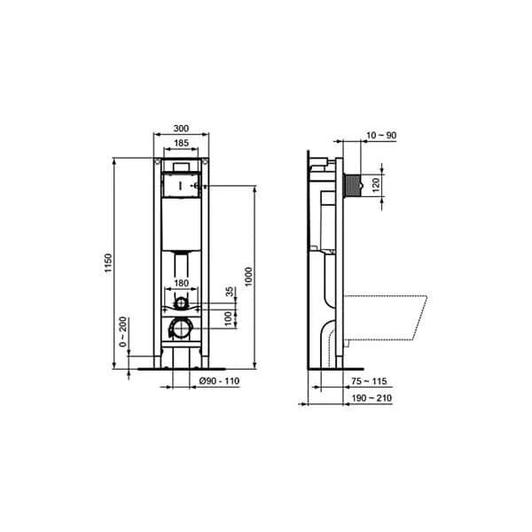 SISTEM INSTALARE WC PROSYS ECO
