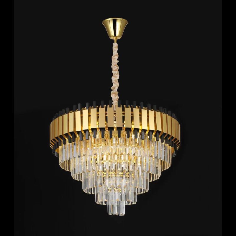 Candelabru Auriu Cristal Moderna 16xE14 D800mm